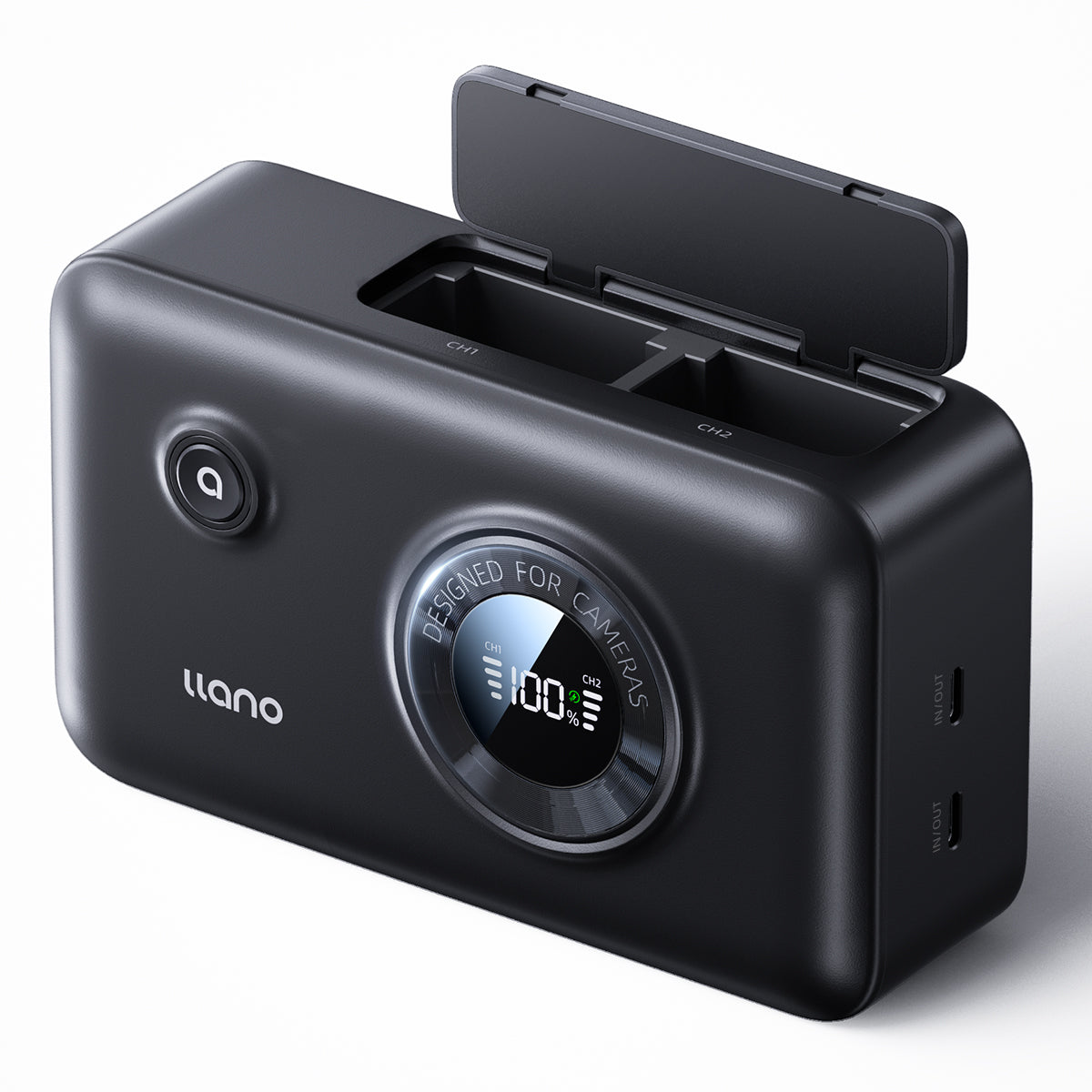 llano 2-in-1 LP-E17 Dual Fast Battery Charger with 12400mAh Built-in PD 20W USB C Power Bank, Compatible with Canon EOS R100 R50 RP R10 R8, Rebel T8i, T7i, T6i, T6s, SL2, SL3, EOS M3, M5, M6, 250D