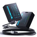 llano 2 Pack USB-C NP-W126S Battery, Fully decoded for Fujifilm XM5 X100VI X100V XS10 XT30II XT30 XT20 XE4 A5 Cameras, 1140mAh Capacity, Fast Rechargeable