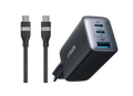 Ładowarka Anker 735 (Nano II 65 W) i Kabel Anker USB-C do USB-C (240 W, pleciony z materiałów pochodzących z recyklingu)