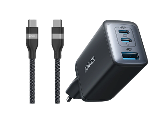 Ładowarka Anker 735 (Nano II 65 W) i Kabel Anker USB-C do USB-C (240 W, pleciony z materiałów pochodzących z recyklingu)