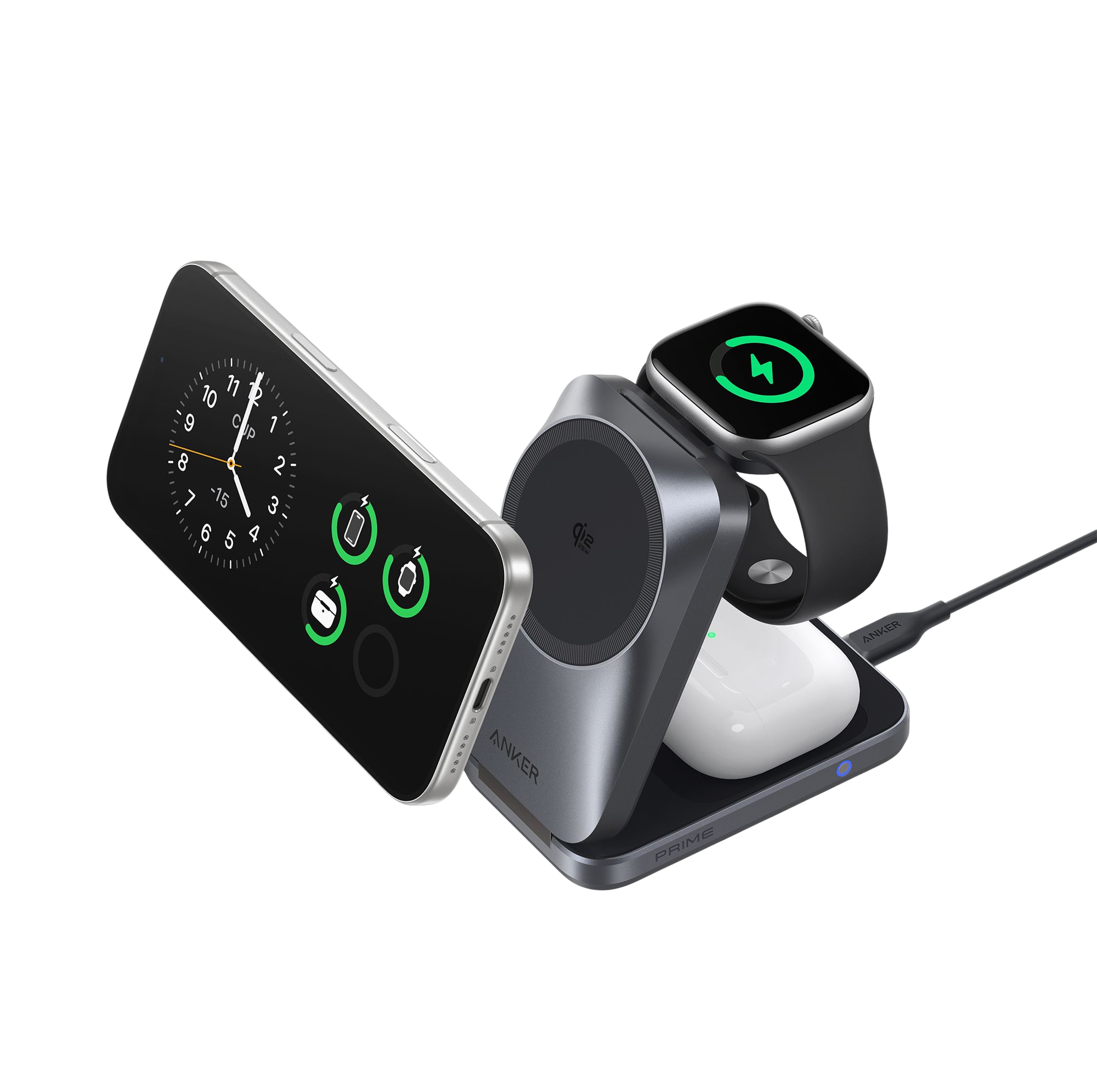 Anker Prime Wireless Charging Station (3-in-1, MagGo, AirCool, Foldable)