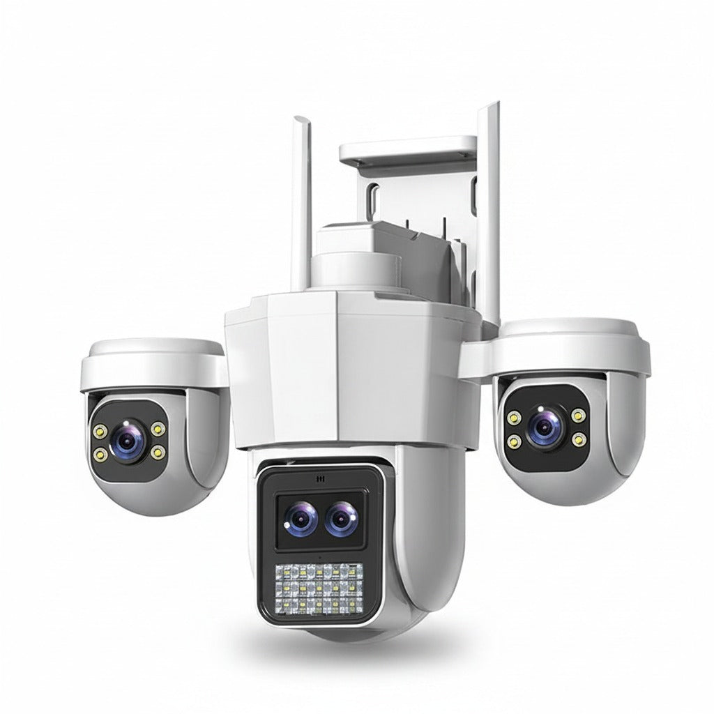 360° Wireless Security Camera - Outdoor Night Vision, 4G Solar Powered, Remote Access