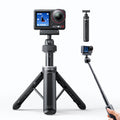 llano 16" Magnetic Action Camera Tripod for DJI Osmo Action 5 pro/4/3, Osmo 360, Extendable Mini Tripod with Magsafe Quick Release Adapter, 360° Ball Head, Small Selfie Stick, Lightweight, Black