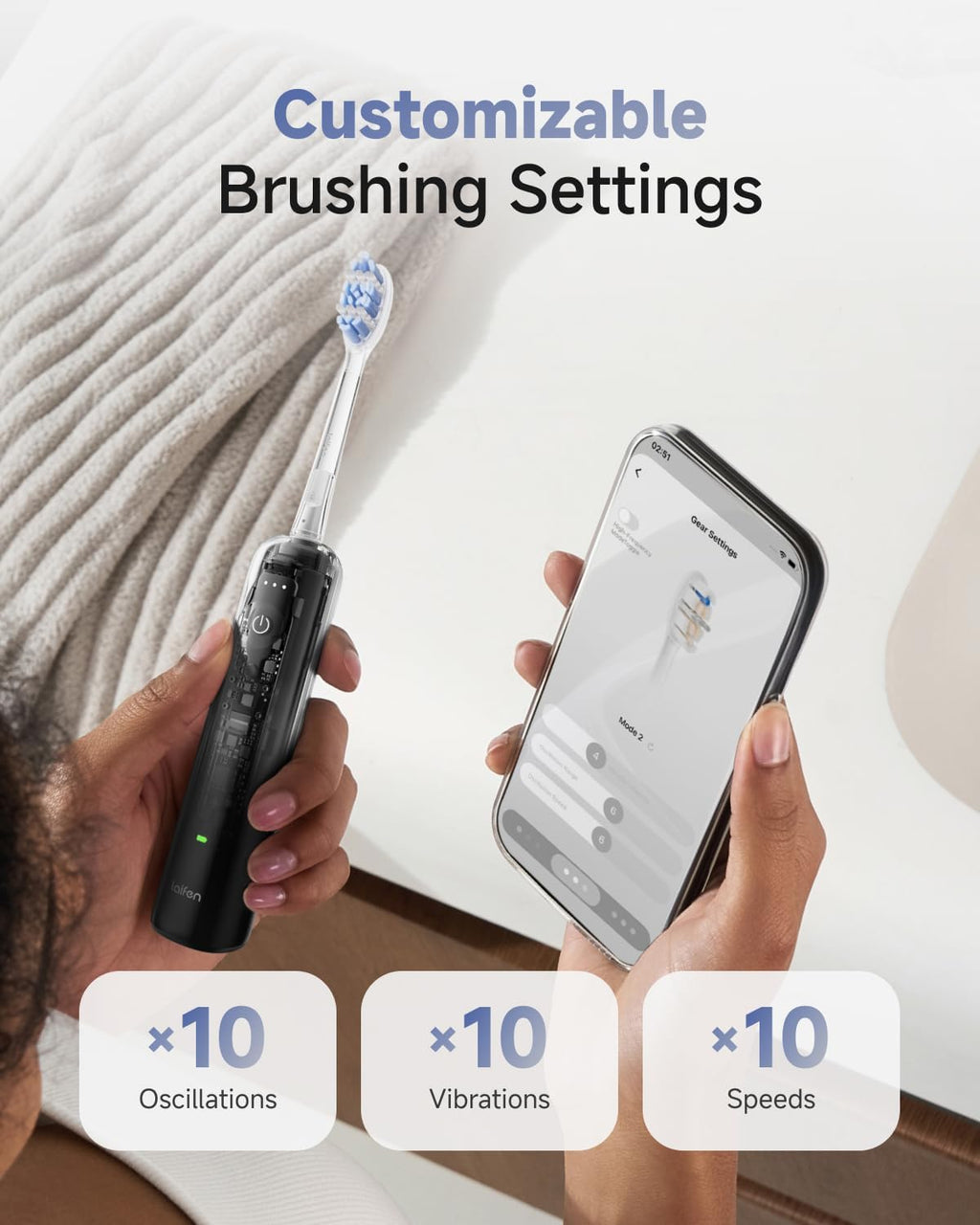 Laifen i2 Transparent Explorer Smart Sonic Electric Toothbrush for Adults & Couples