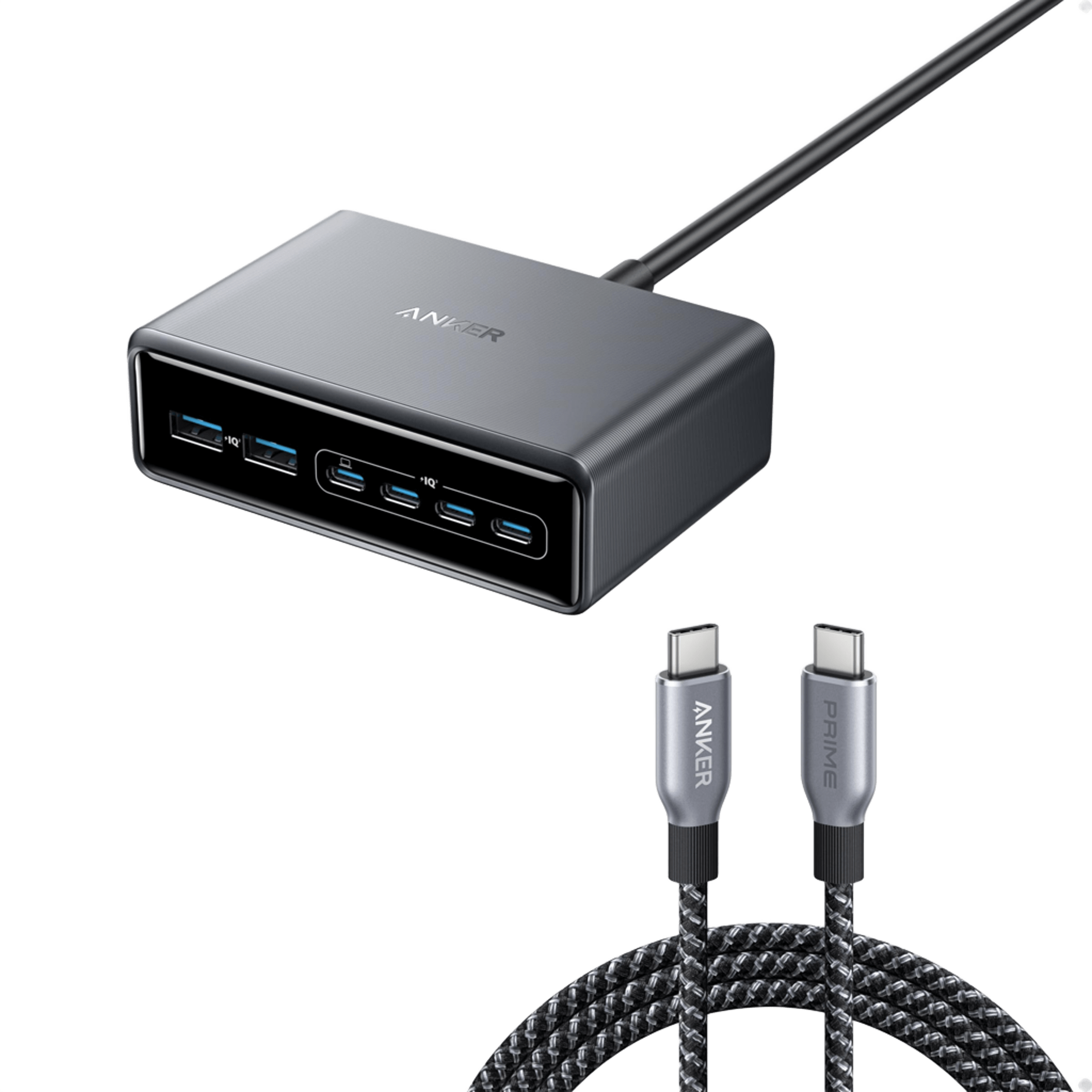 Powerbank Anker MagGo (10K, smukła konstrukcja) i Ładowarka Anker USB C GaN 30 W, ładowarka 511 (Nano 3)