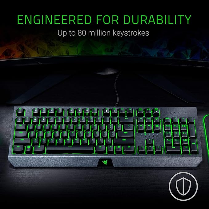 Razer BlackWidow Standard Edition Mechanical Gaming Keyboard - RGB Backlit, Green Switches, 104 Keys, Wired USB