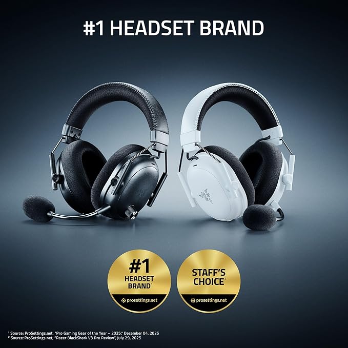 Razer Black Shark V3 Pro Professional Edition - 4-Mode Wireless Gaming Headset with Active Noise Cancellation