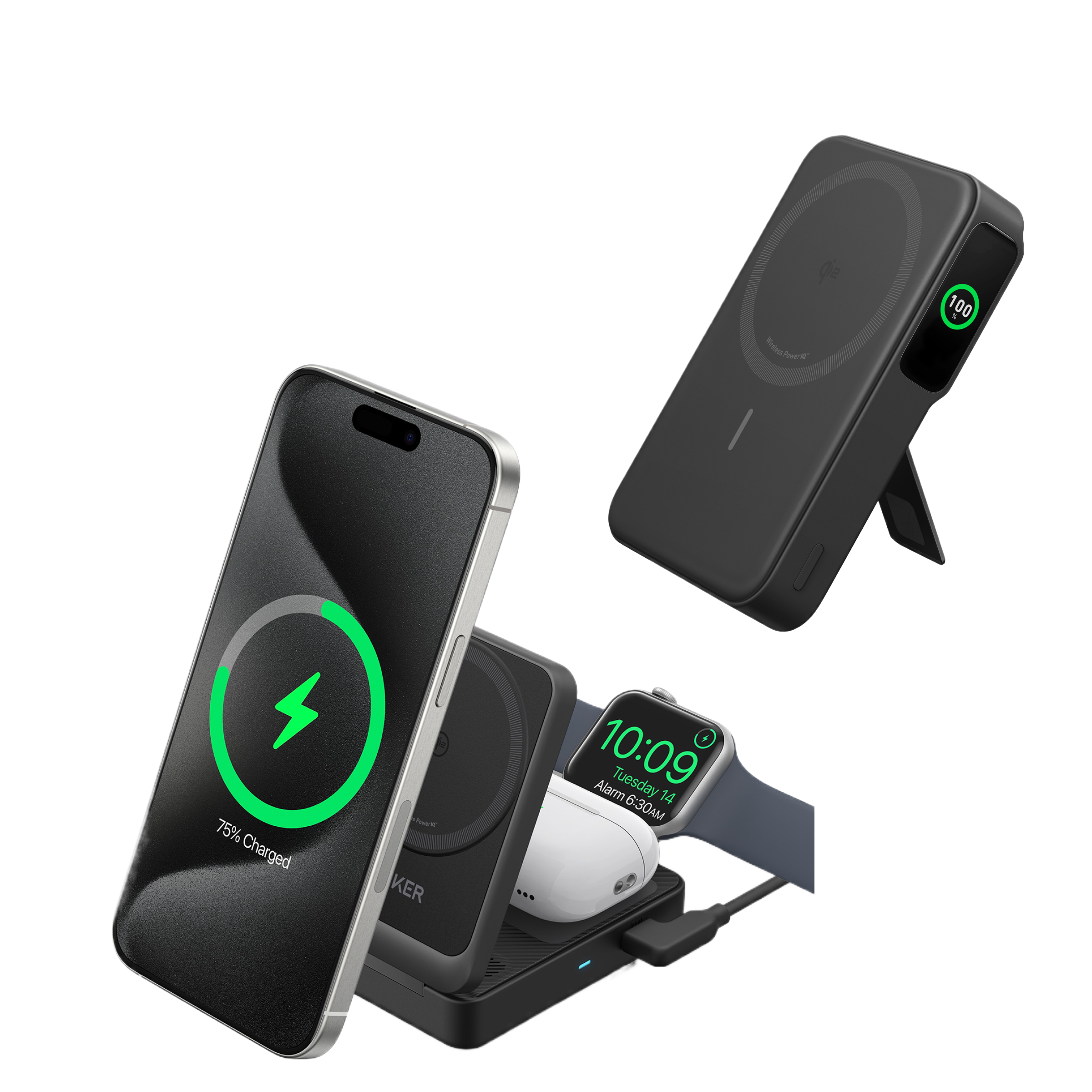 Stacja ładowania bezprzewodowego Anker MagGo (składana 3 w 1) i Powerbank Anker MagGo (10 000.mAh)