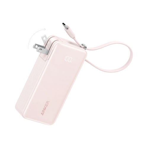 Anker 30W Power Bank 10000mAh, 3-in-1 Portable Charger with Built-In Cables for iPhone & Android
