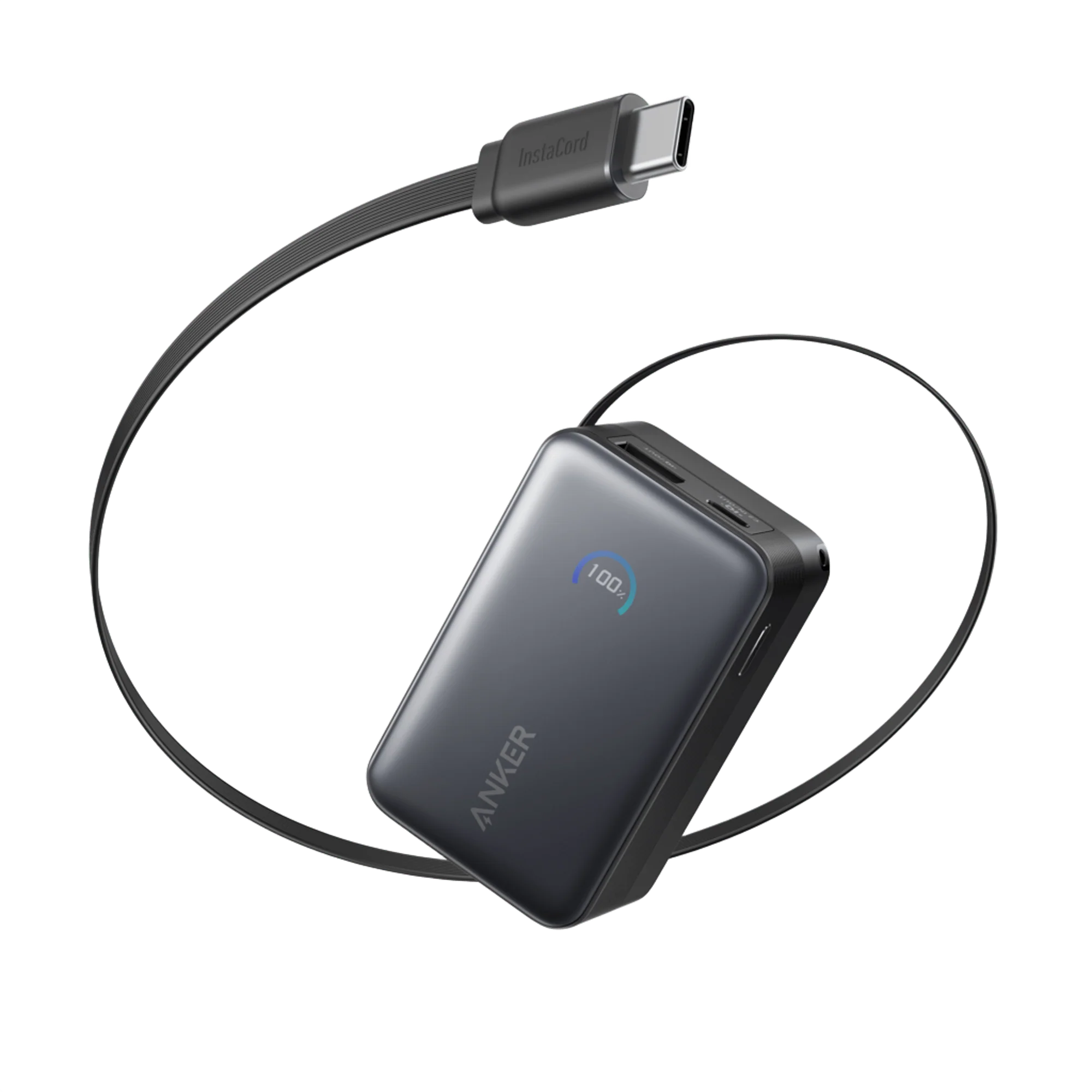 Anker A1638 10000mAh 45W Fast Charging Power Bank with Built-in Retractable Cable