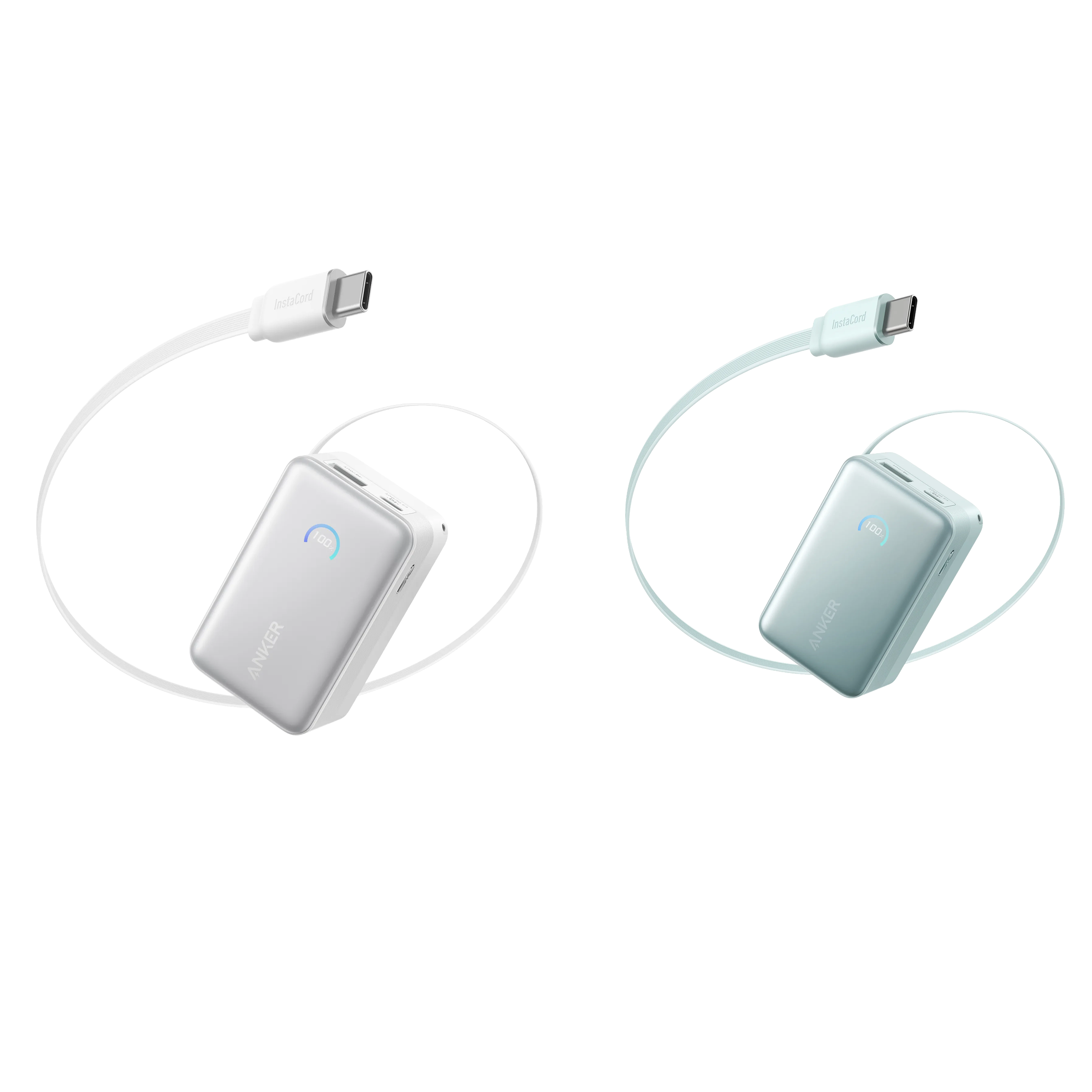 Powerbank Anker Nano (10K, 45W, Wbudowany zwijany kabel USB-C)