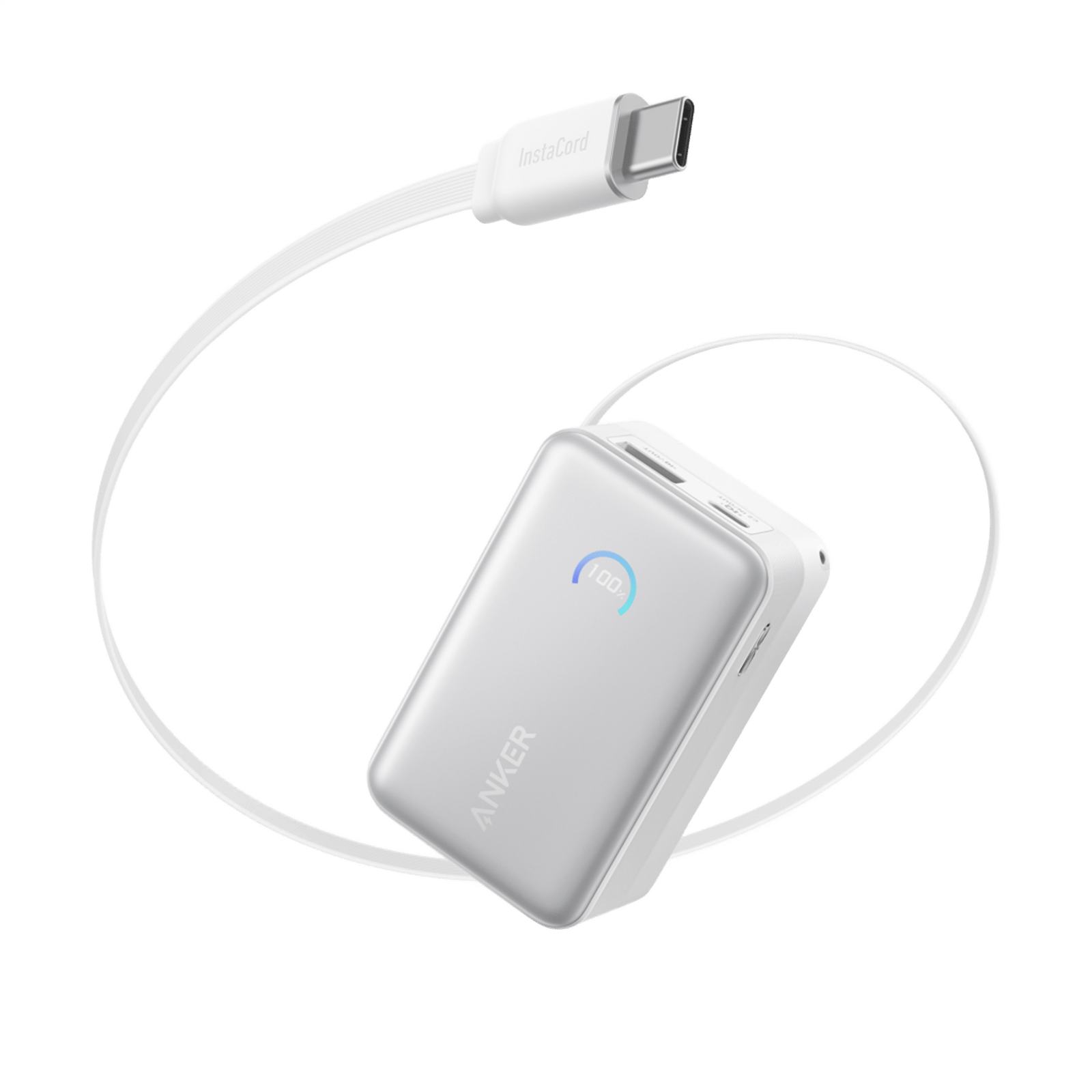 Anker A1638 10000mAh 45W Fast Charging Power Bank with Built-in Retractable Cable
