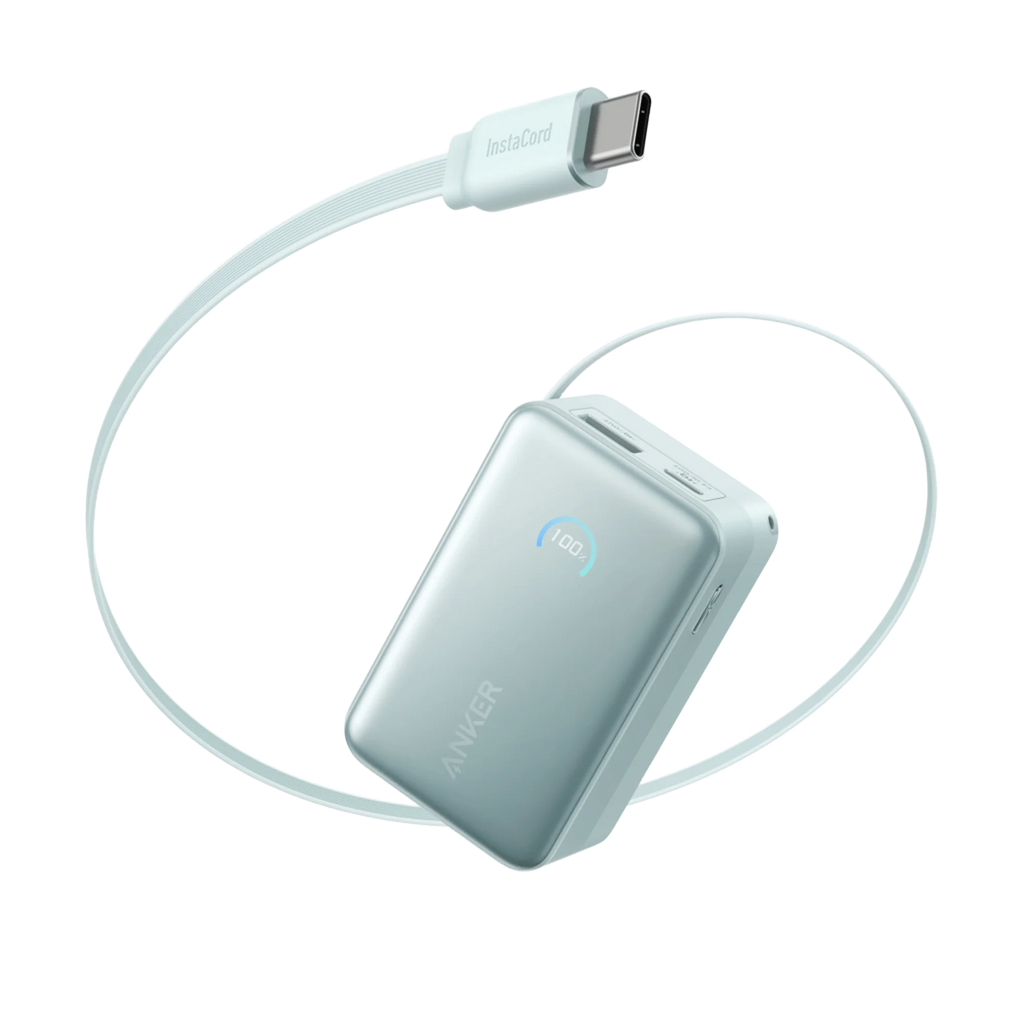 Anker A1638 10000mAh 45W Fast Charging Power Bank with Built-in Retractable Cable