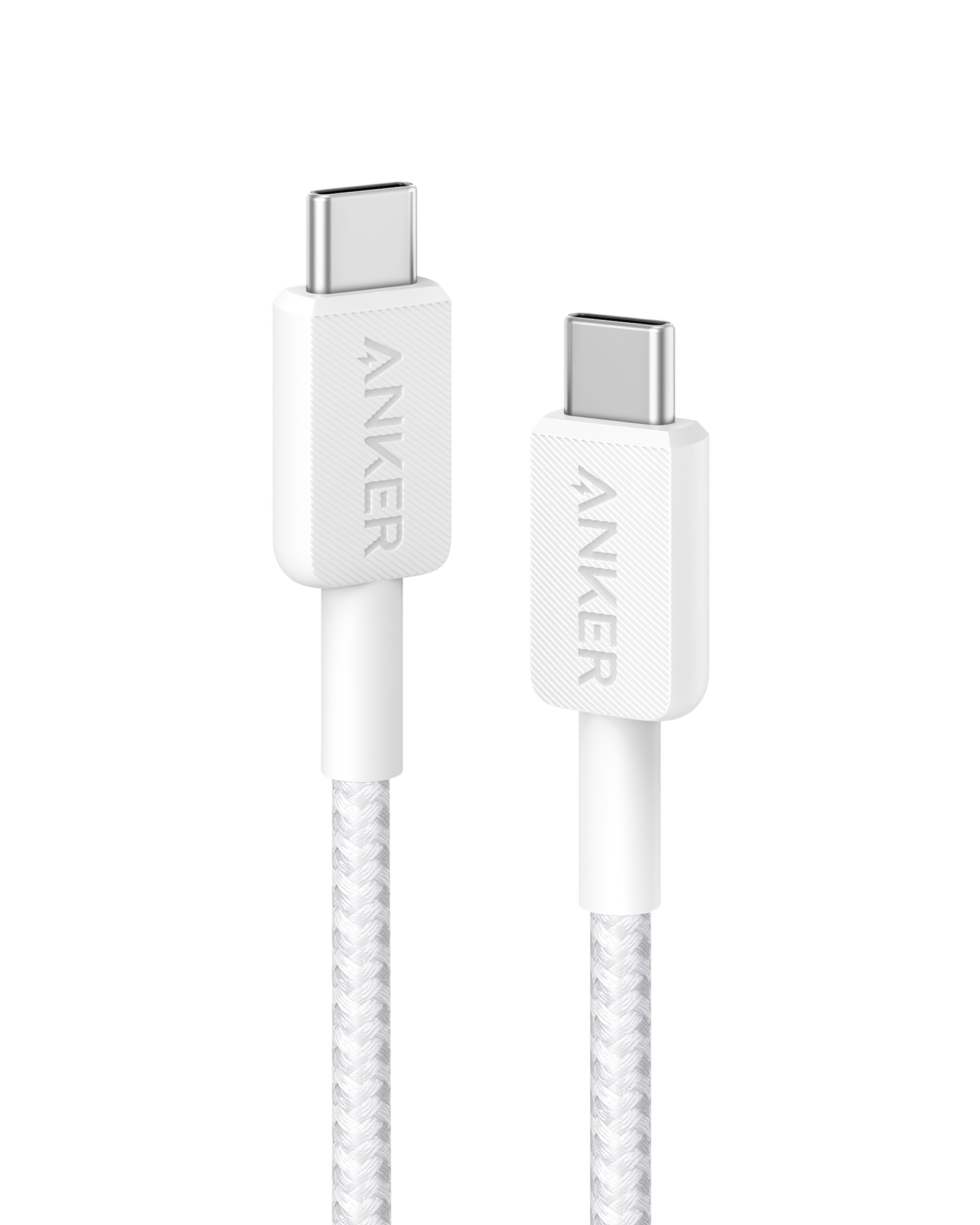 Anker 322 USB-C to USB-C Cable (3ft Braided) - White