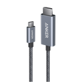 Anker HDMI Cable, 4K@60Hz Ultra-Fast Nylon-Braided USBC to HDMI Cord with Advanced Shielding, Thunderbolt 5/4/3