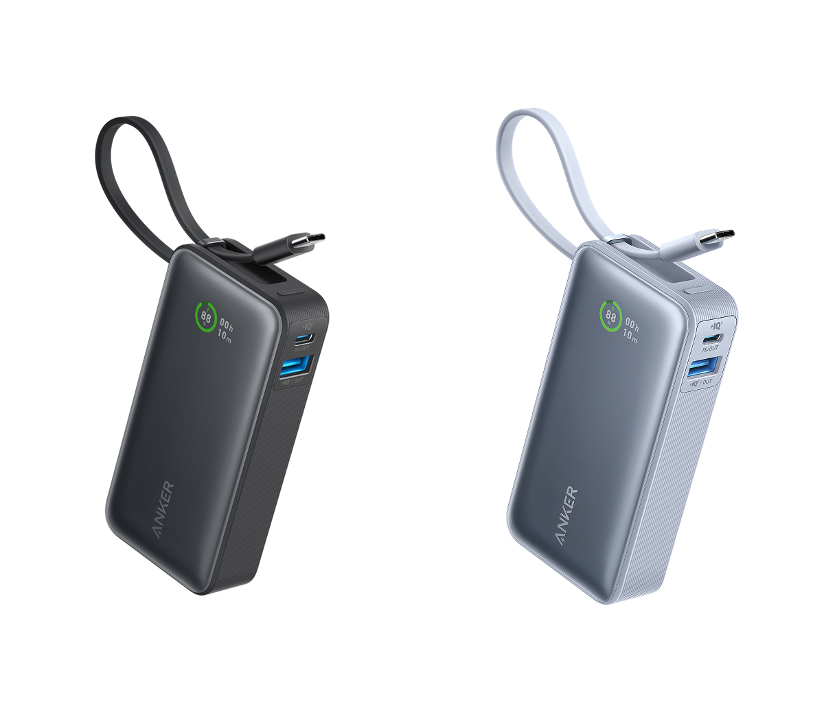 Powerbank Anker Nano, 10 000 mAh Powerbank z wbudowanym kablem USB-C