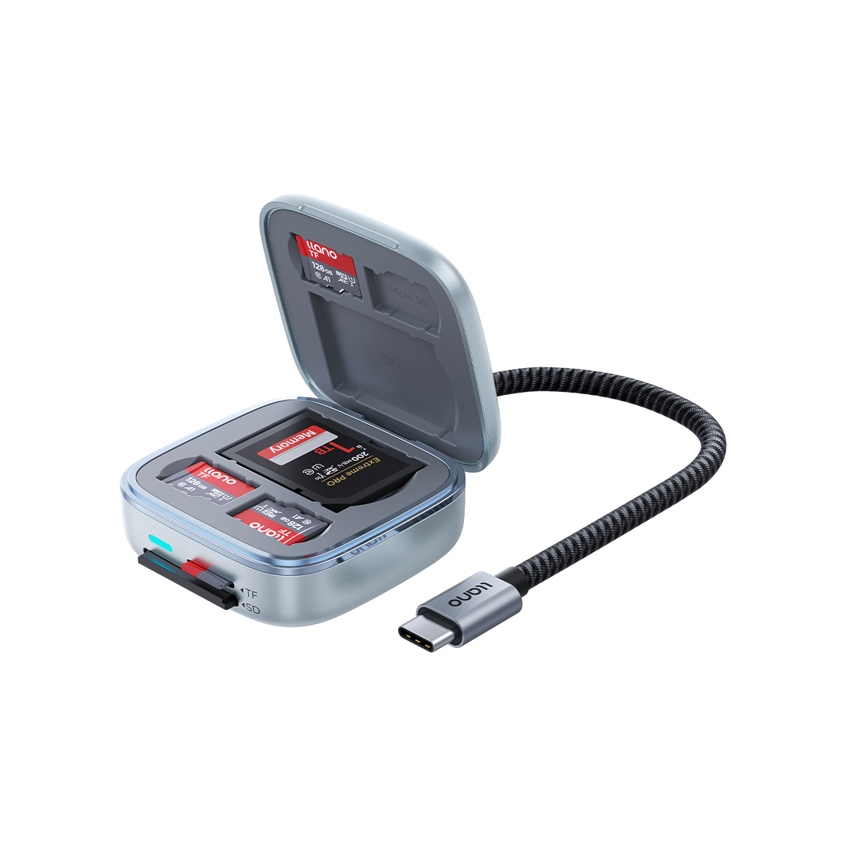 Llano F17 2-in-1 Card Reader & Storage Case