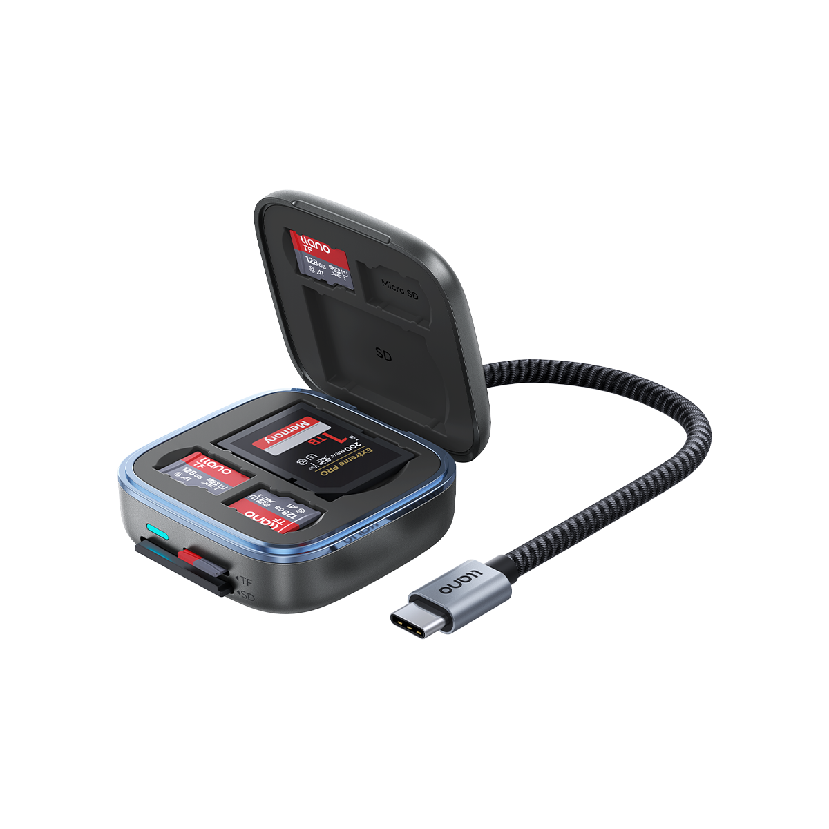 Llano F18 2-in-1 Card Reader & Storage Case