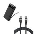 Anker Powerbank ( 20 000 mAh, 87 W, z wbudowanym kablem USB C) i Anker Kabel USB C (240 W)