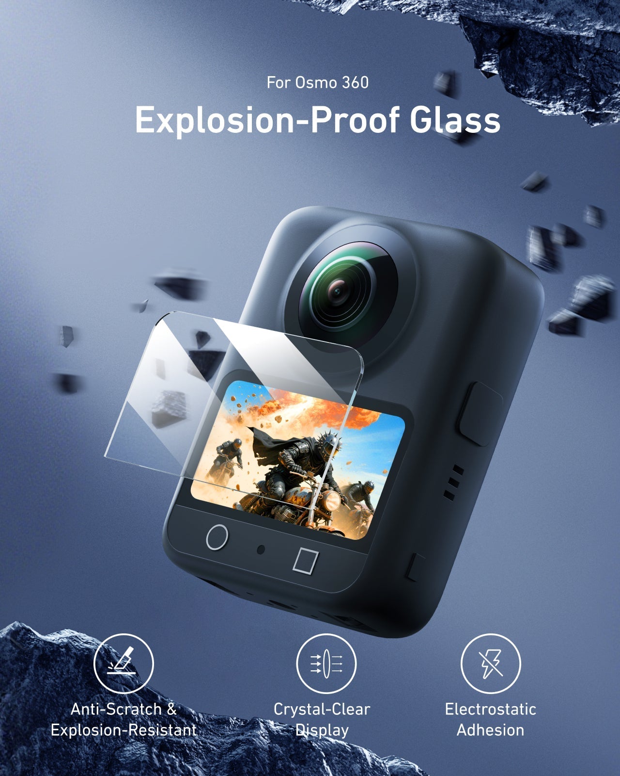 For Osmo 360 Explosion-Proof Glass