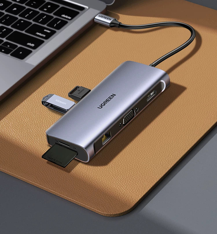 Ugreen docking station typec expansion USB hub multi-interface HDMI cable adapter for Huawei Apple MacBook Thunderbolt 4 laptop iPad phablet 17