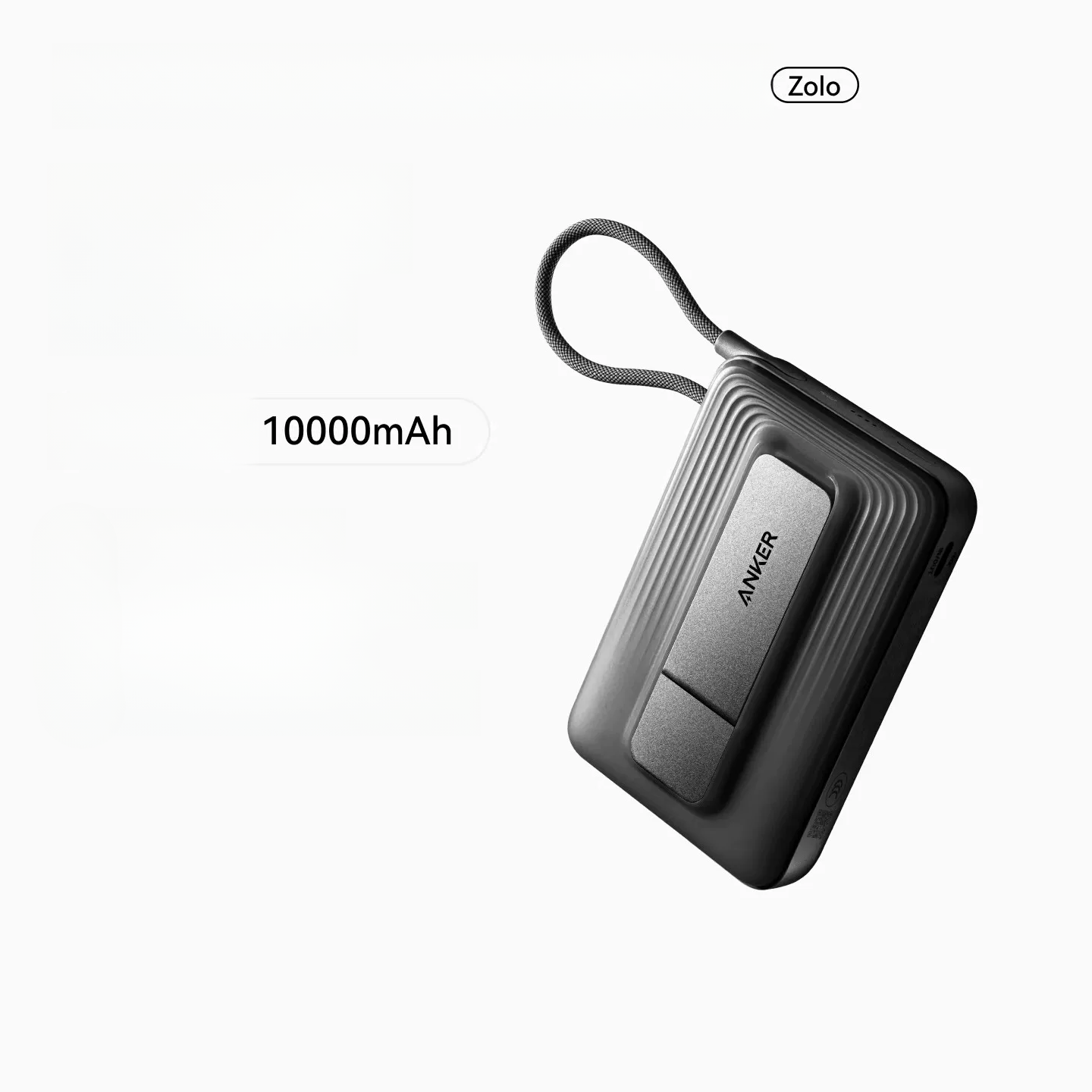Anker Zolo 45W Power Bank 10000mAh, Slim Portable Charger with Retractable USB-C Cable & Smart Display