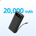 Anker Power Bank 45W with Built-In USB-C Cable, Portable Charger for Phones & Laptops