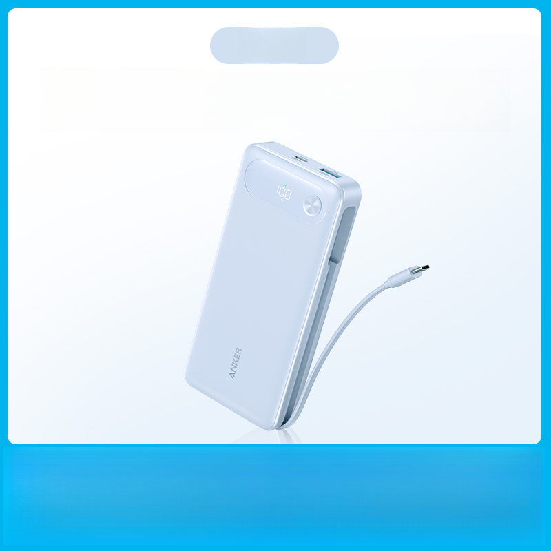 Anker Power Bank 45W with Built-In USB-C Cable, Portable Charger for Phones & Laptops