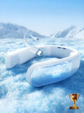 MINISO 2026 Portable Neck Fan - Hands-Free USB Rechargeable Personal Cooling Device