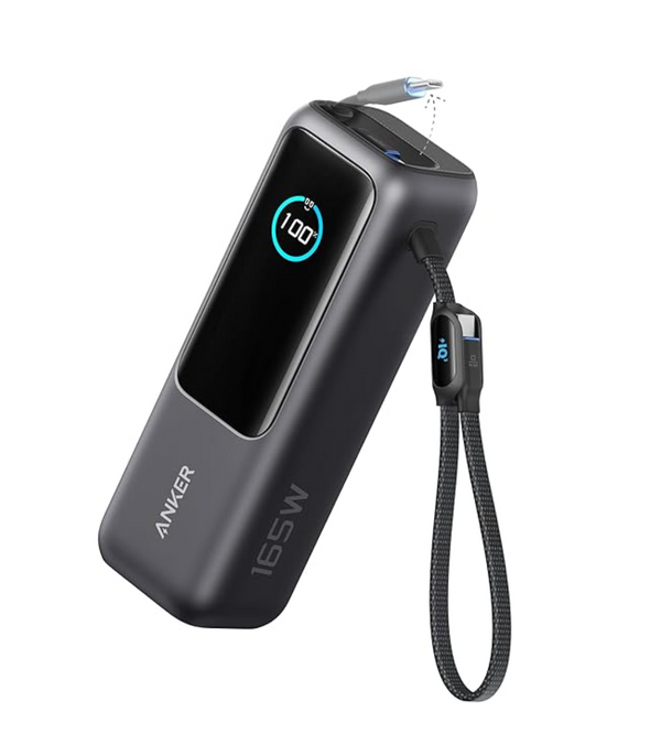 Anker 165W Super Fast Charging Power Bank 25000mAh with Built-in Dual Cables