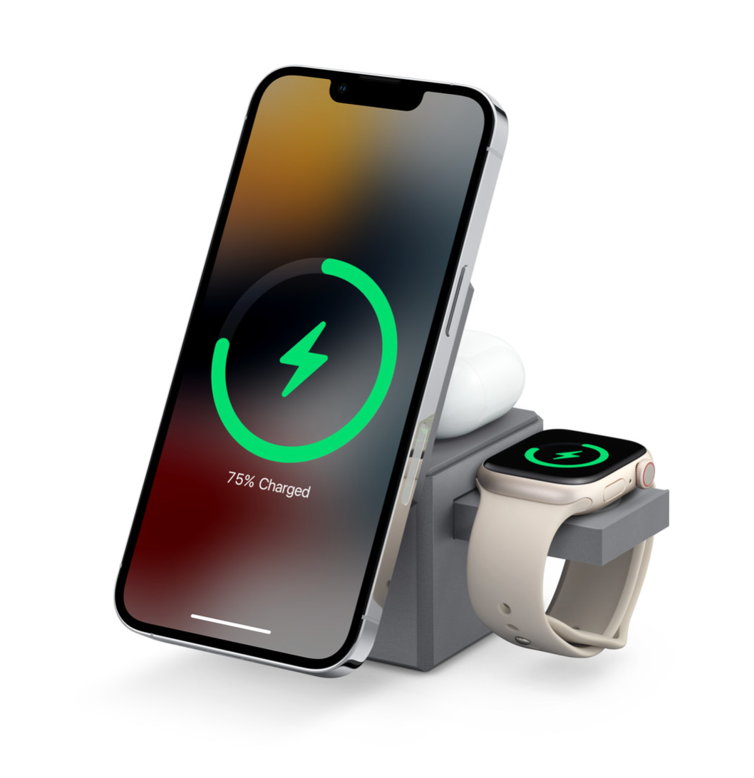 Anker 3-in-1 Magnetic Wireless Charger - MagSafe & Apple Watch Compatible, 15W Fast Charge