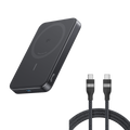 Powerbank Anker MagGo (10K, smukła konstrukcja)  i Kabel Anker USB-C do USB-C (240 W, pleciony z recyklingu)