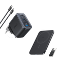 Powerbank Nano firmy Anker, super cienki, 5 000 mAh magnetyczna bateria i Anker Nano USB C Ładowarka sieciowa, 3-portowa ładowarka typu C