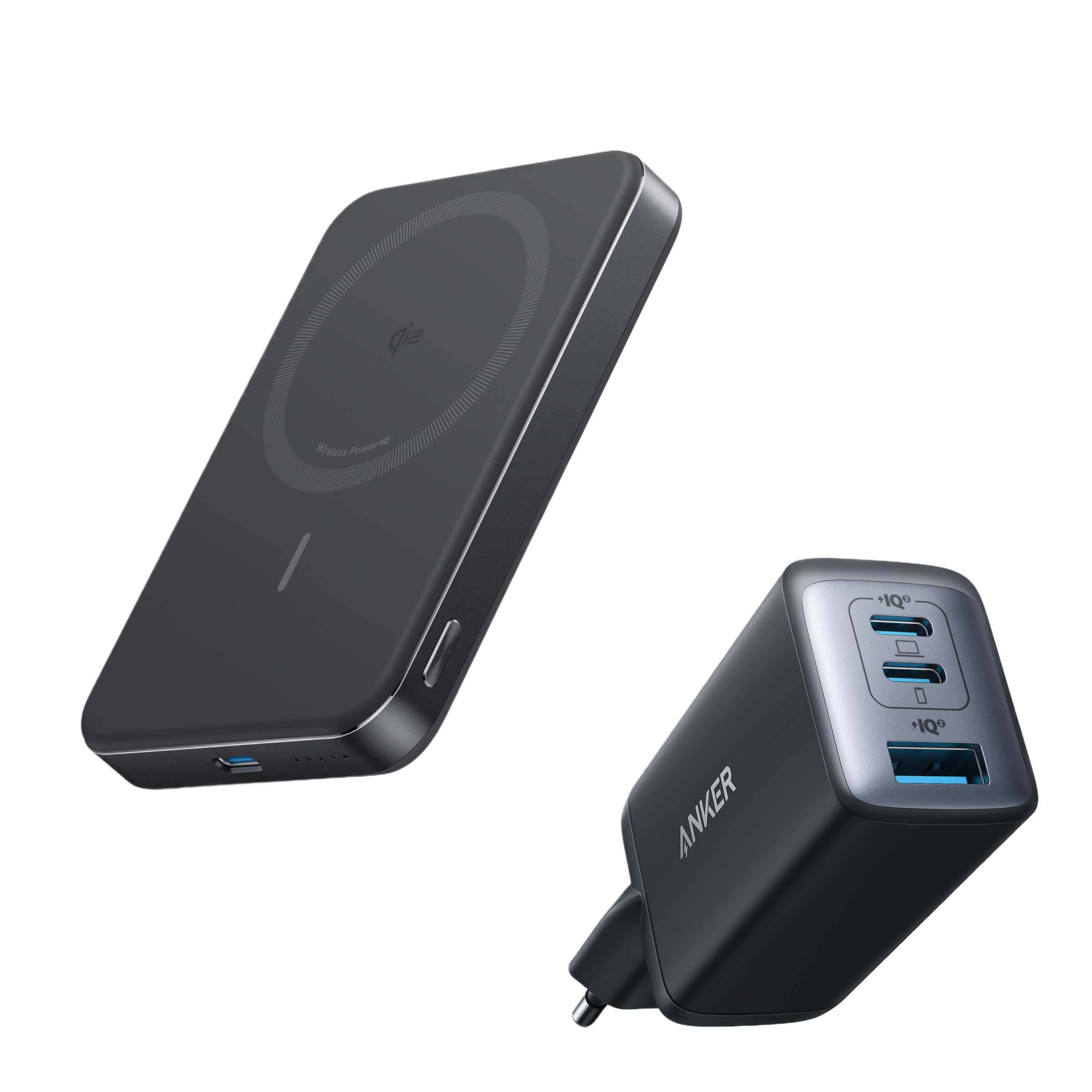 Powerbank Anker MagGo (10000 mAh, 15 W, MagSafe) i Ładowarka Anker 735 (Nano II 65 W)