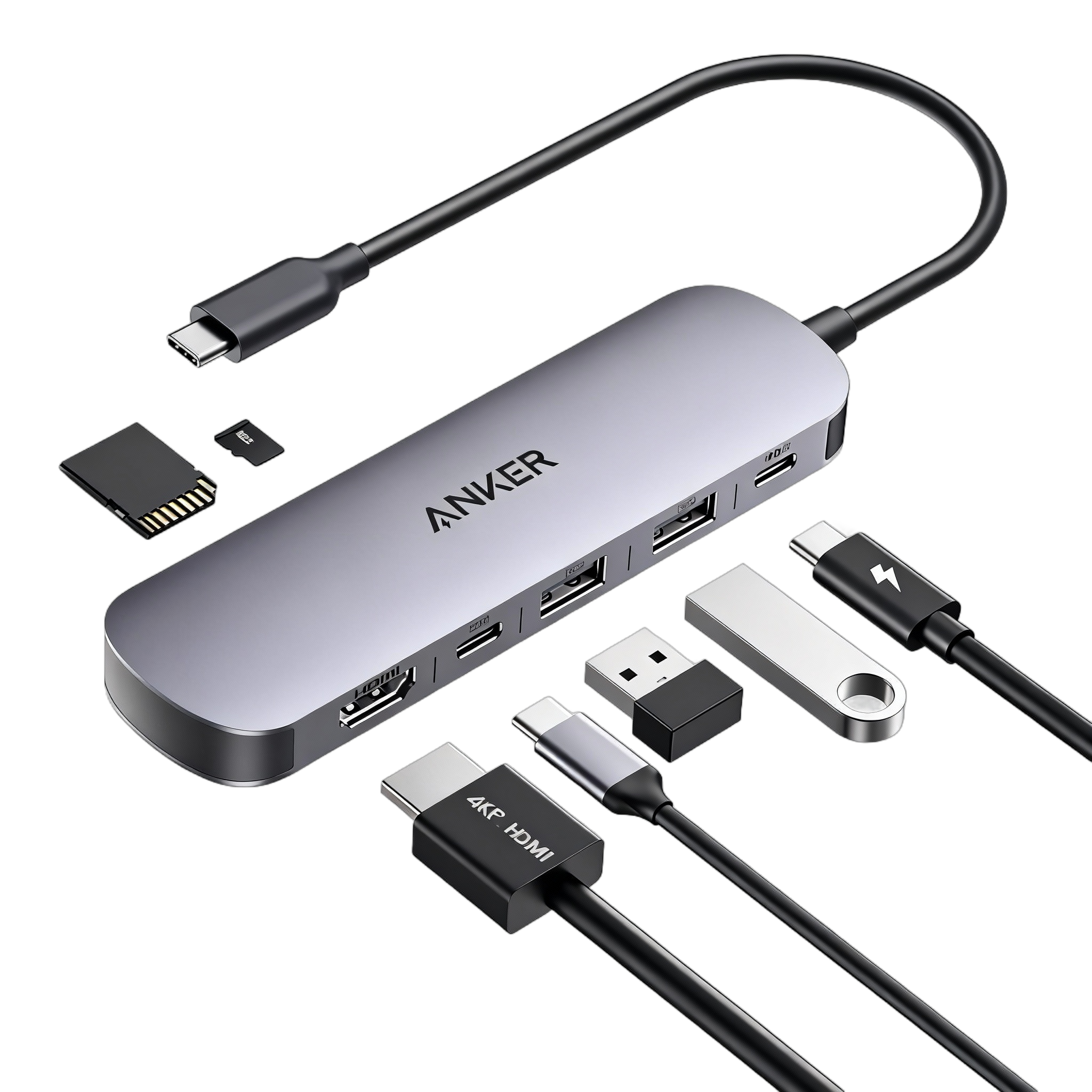 Anker USB C Hub, 7-in-1 Multi-Port USB Adapter for Laptops